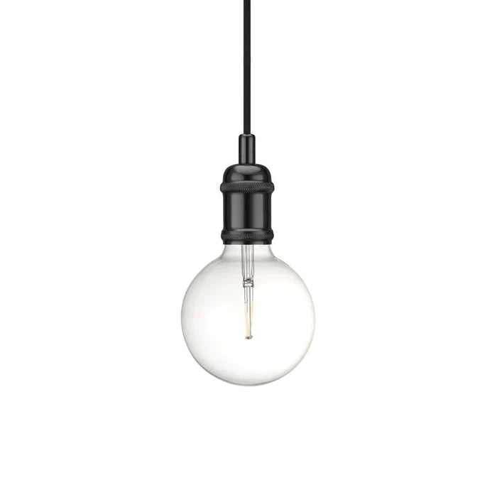 Avra Pendant Black/Chrome Metal E27