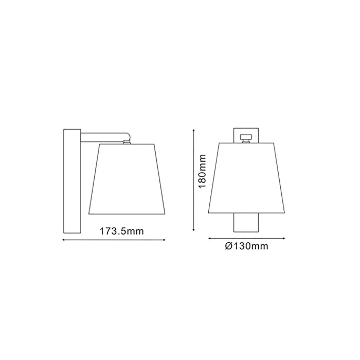 Wall Interior ADJ 6W Slant CLR PS Shade 3000K w/Wh 402 Lm