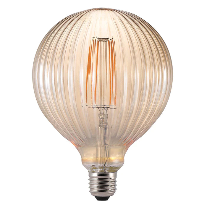 Avra Stripes G125 Amber Glass E27 2W 130Lm 2.2K