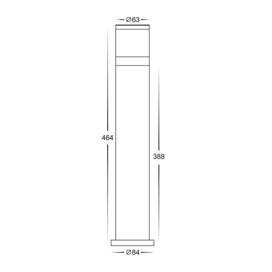 Havit Bollard Light 464mm Black 240V 12W TRI COLOUR