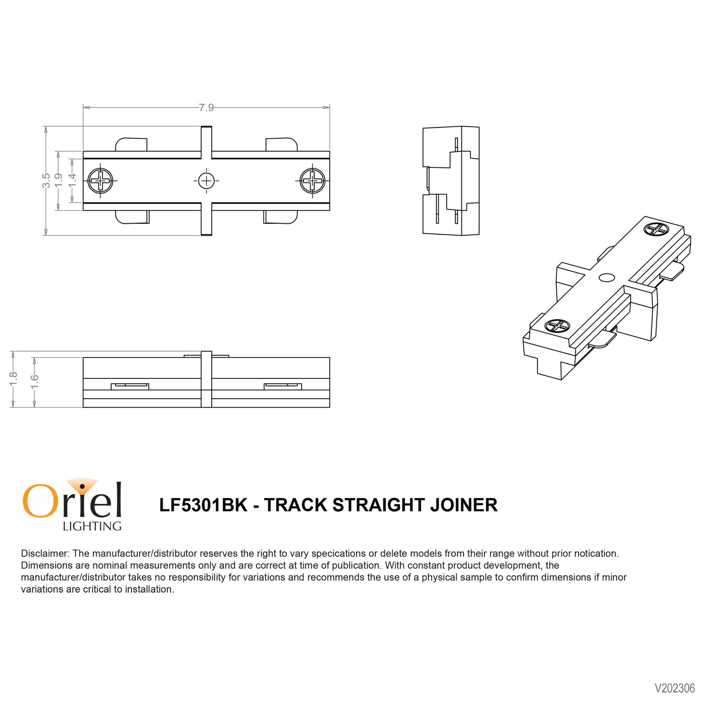 Track Straight Joiner Silver