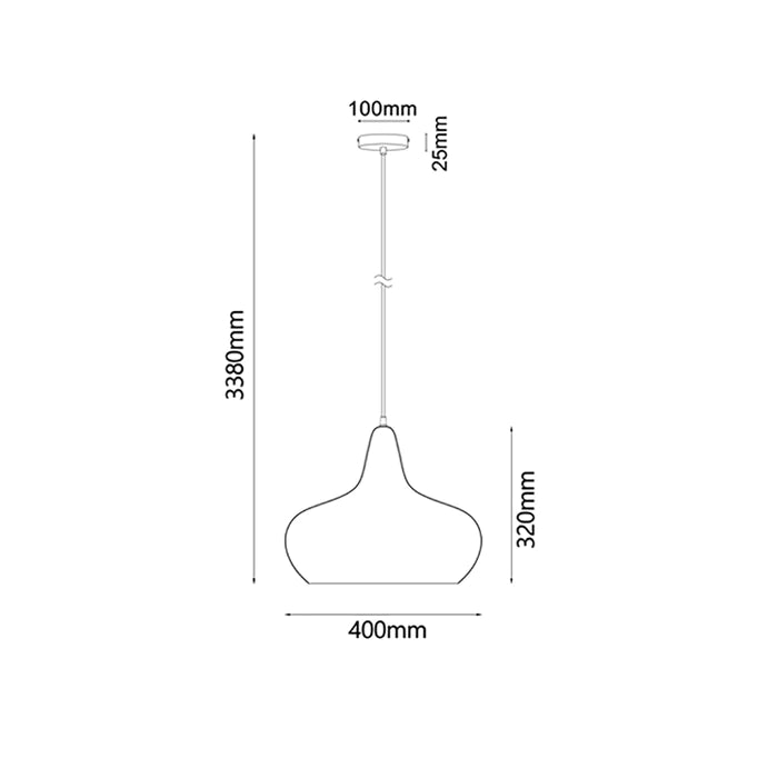 Pendant ES Cherry Golden Oak Wine Glass OD400mm
