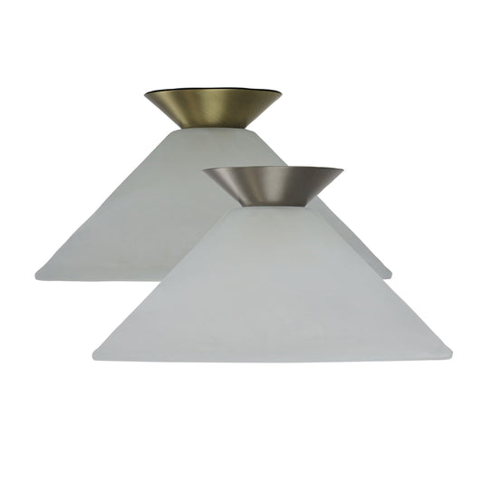 Vamp DIY Alabaster Coolie Antique Brass and Brushed Chrome Metalware