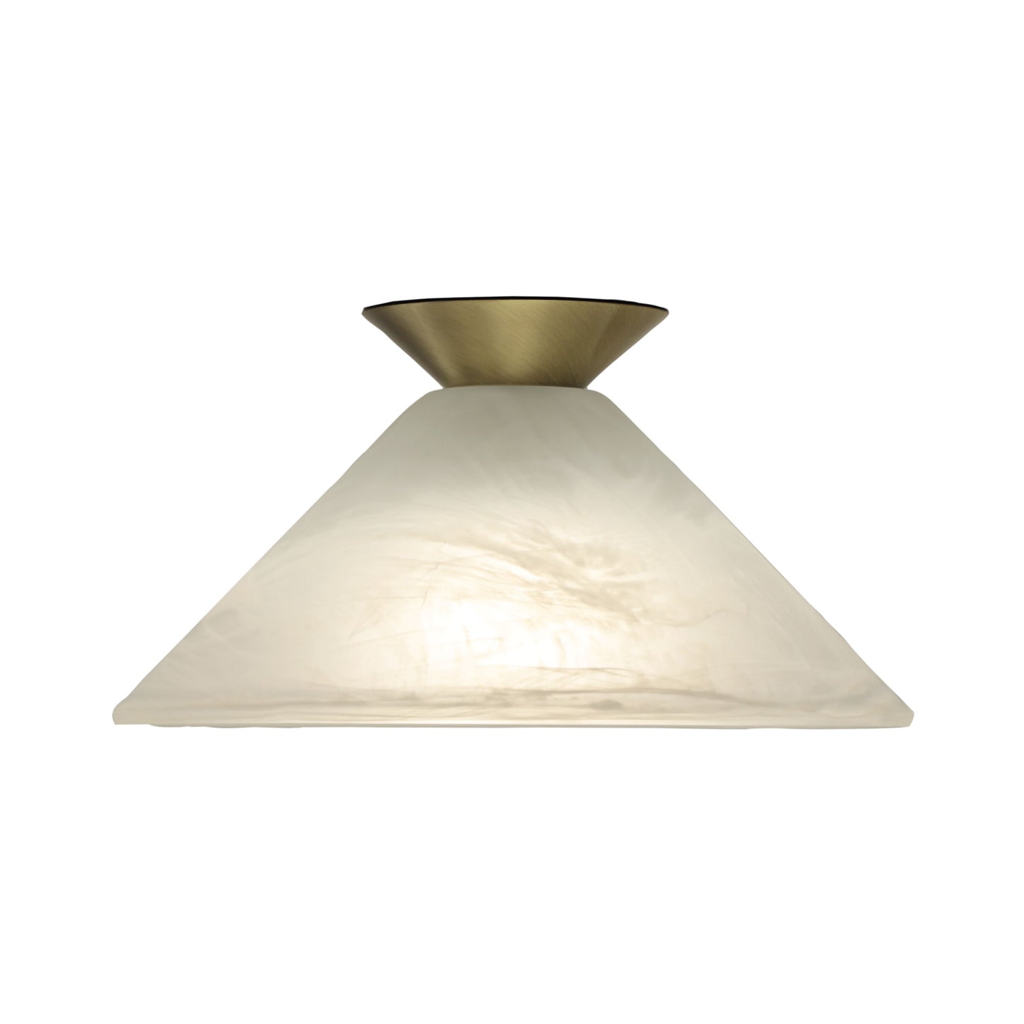 Vamp DIY Alabaster Coolie Antique Brass and Brushed Chrome Metalware