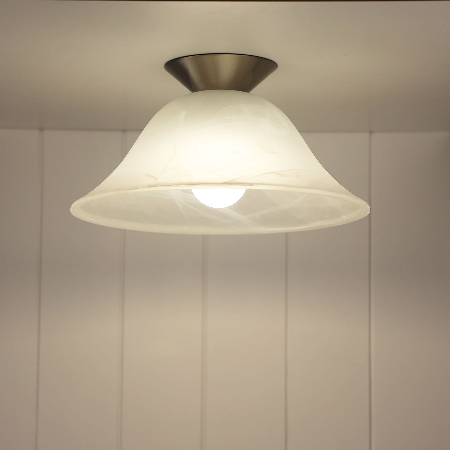 Pana 30cm Alabaster DIY Bc & Ab Metalware
