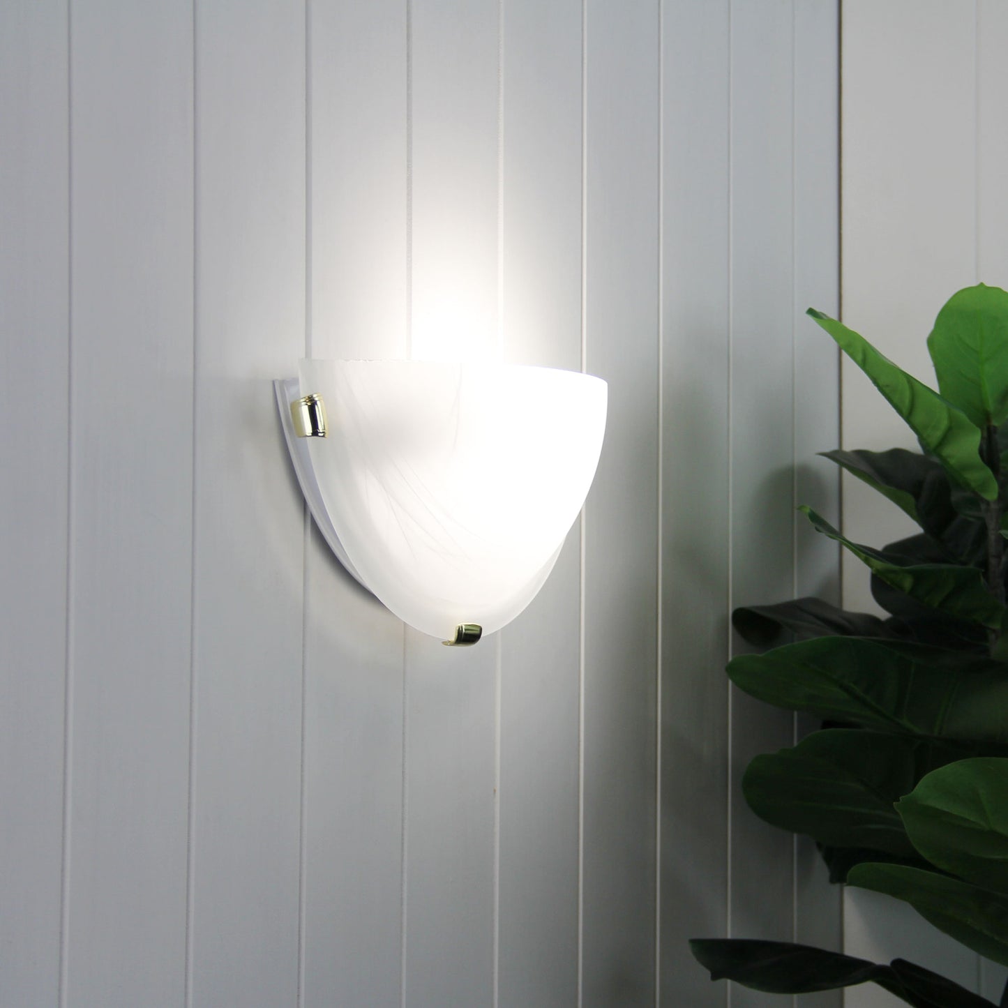 Remo 30cm Wall Sconce Alabaster / Gold