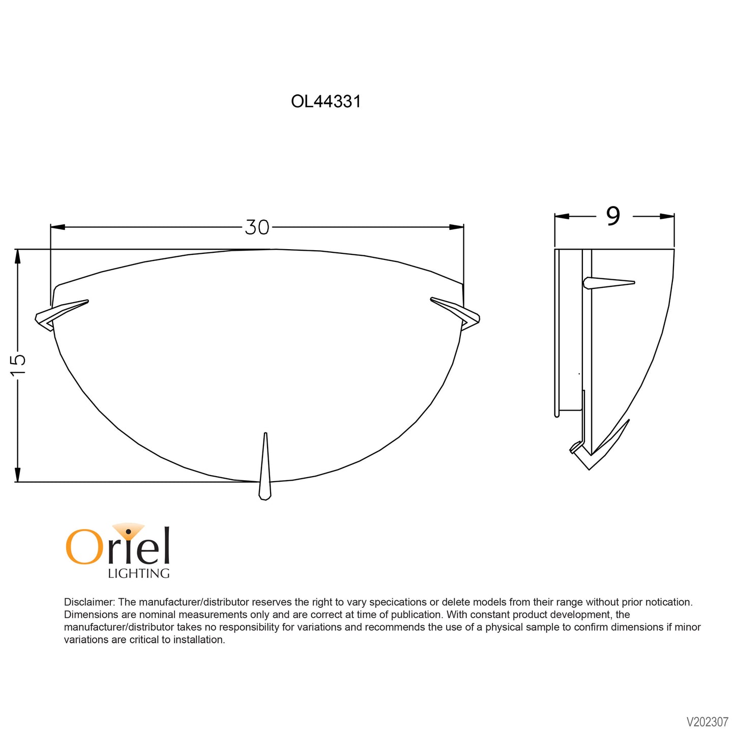 Claw 30cm Wall Light
