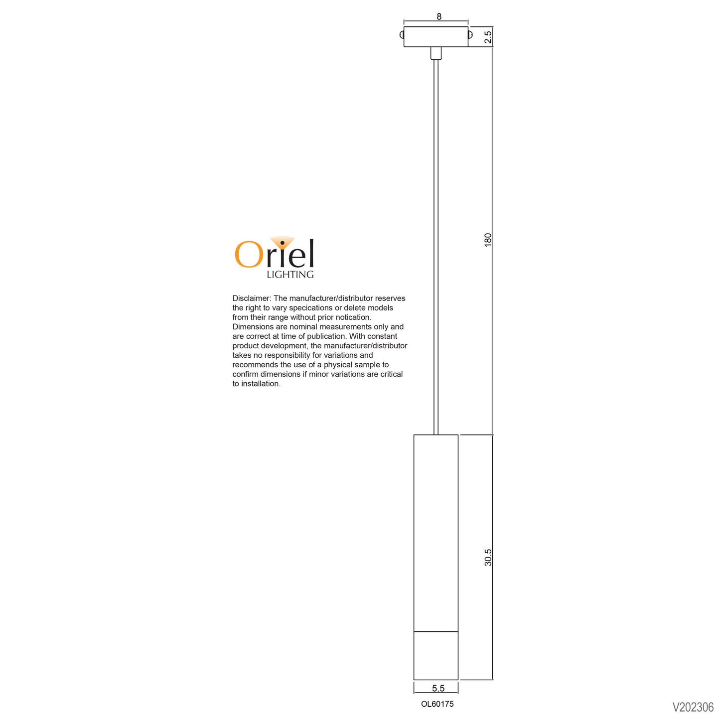 TIG Single Pendant GU10 Black