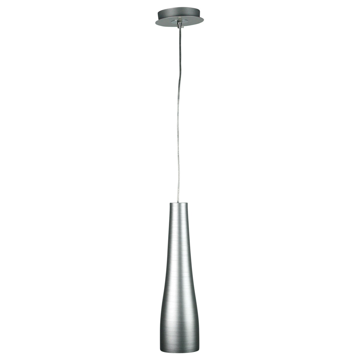 Meri Single Pendant Silver Glass