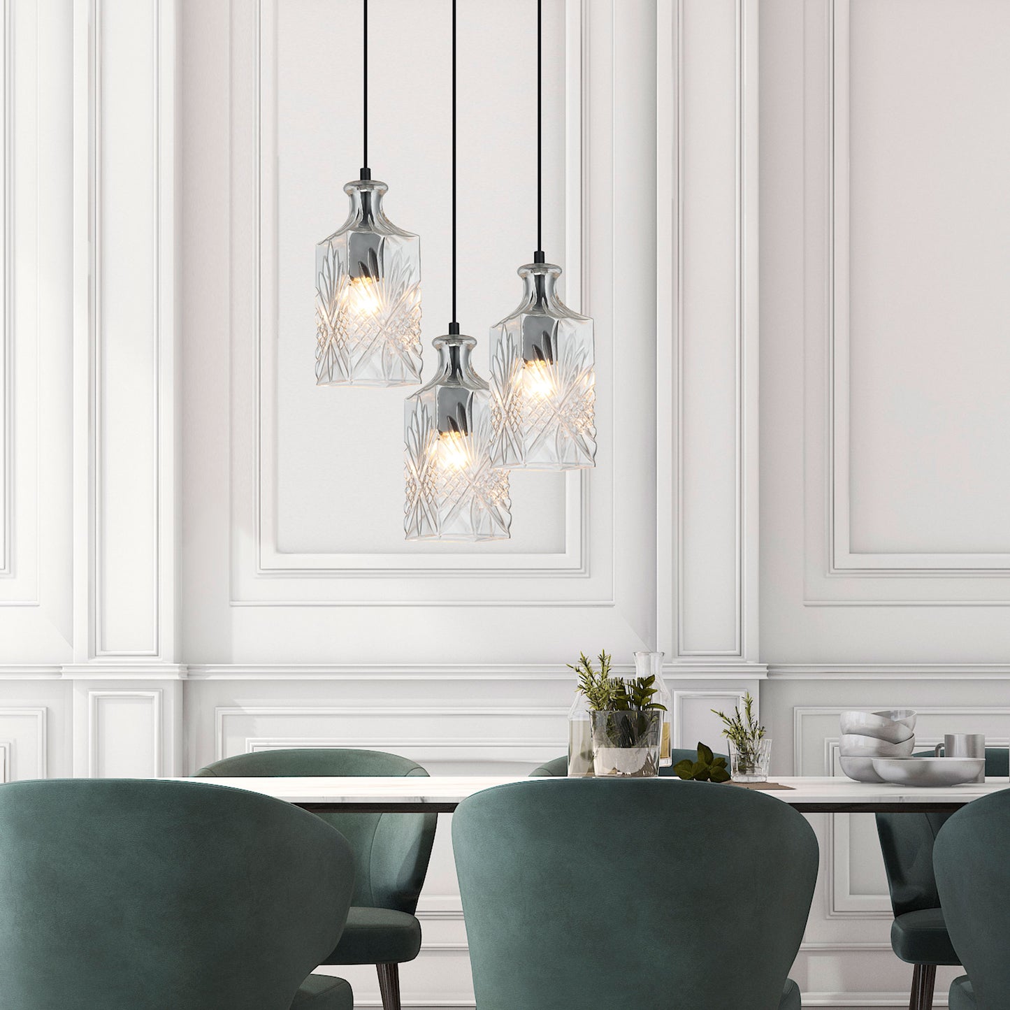 Decant.4 Single Pendant Clear Glass