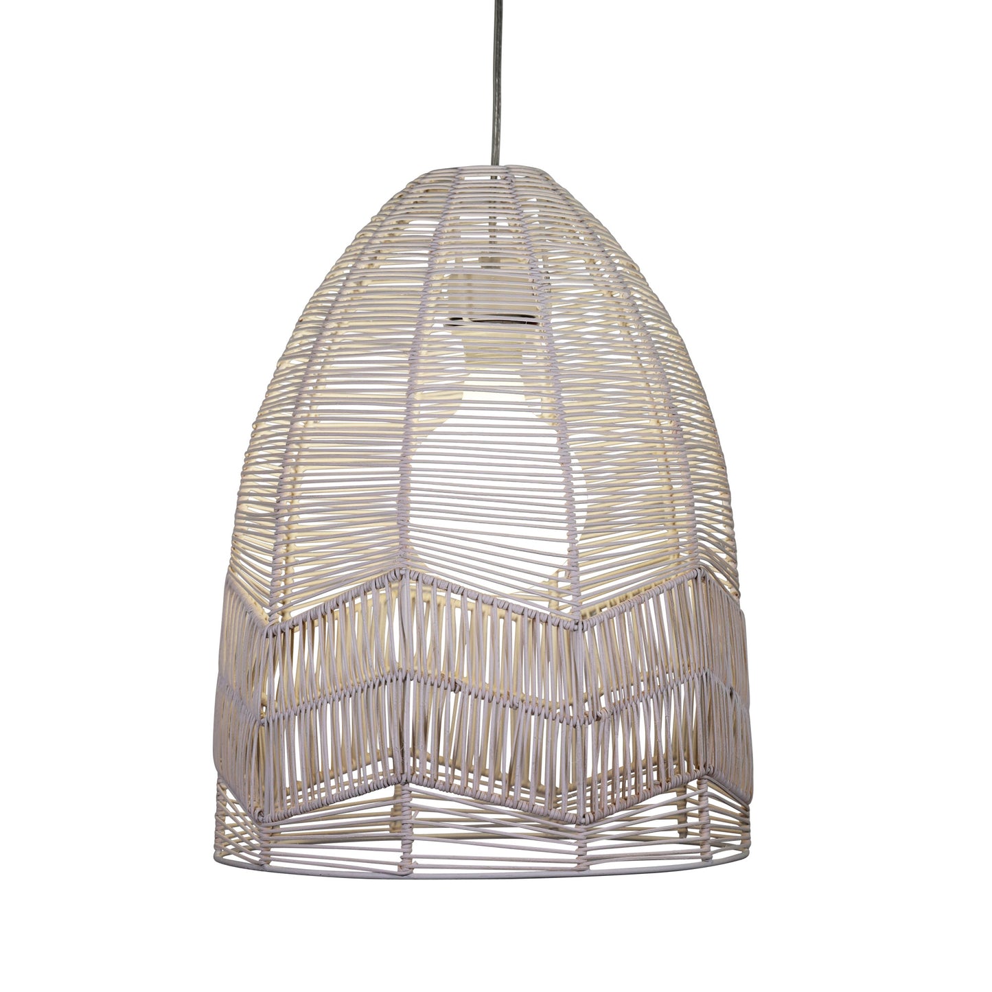 Serang 35cm Rattan Shade Only White