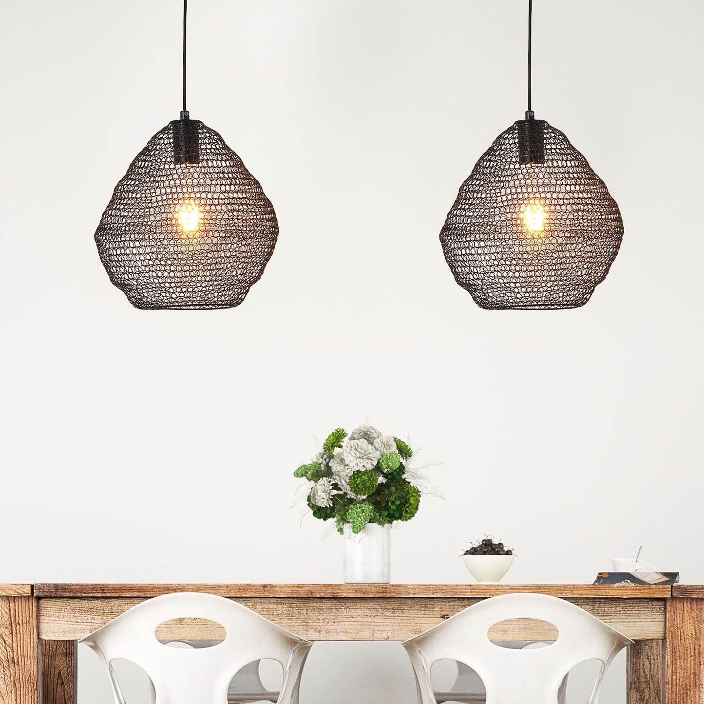 Mudag.30 Medium Mesh Pendant Black