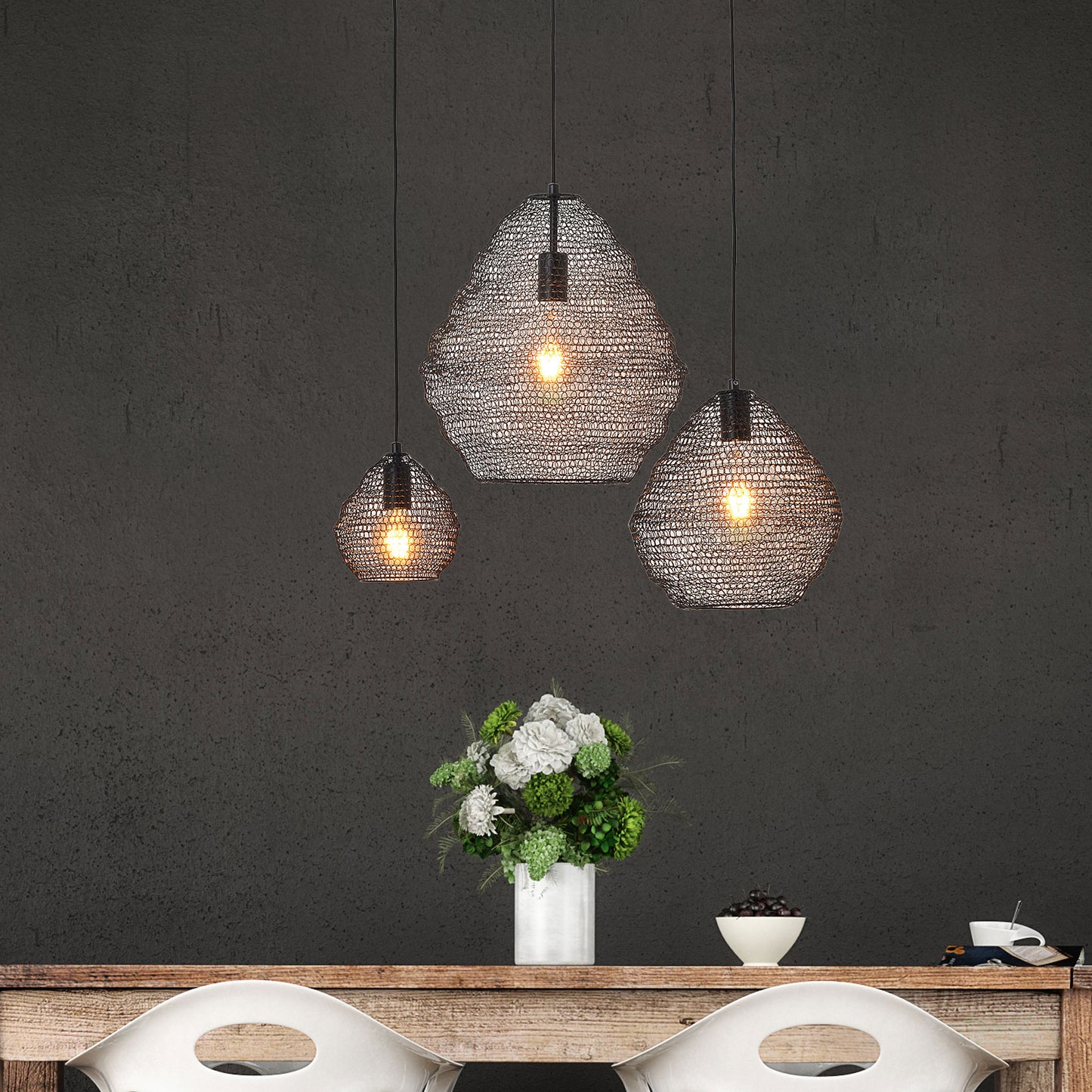 Mudag.30 Medium Mesh Pendant Black