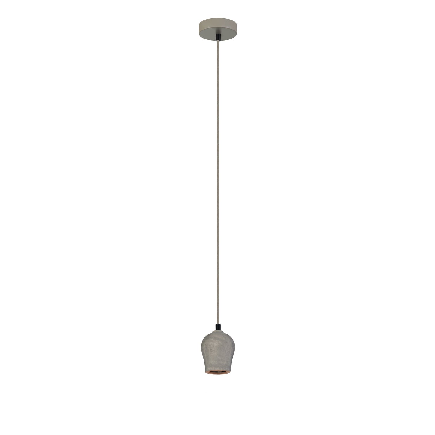 Chunk Concrete Single Pendant E27