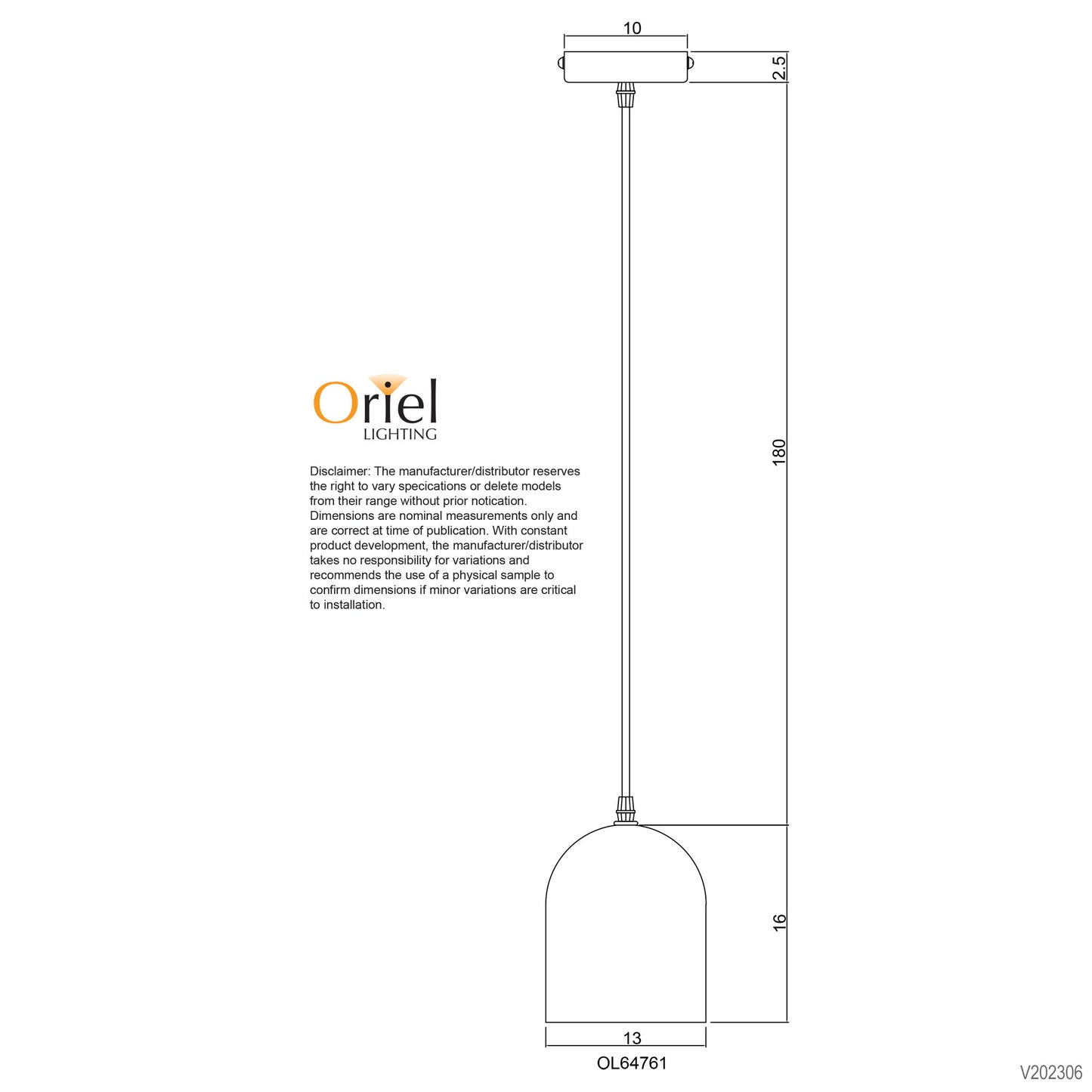 Terros.130 Terrazzo Single Pendant E14