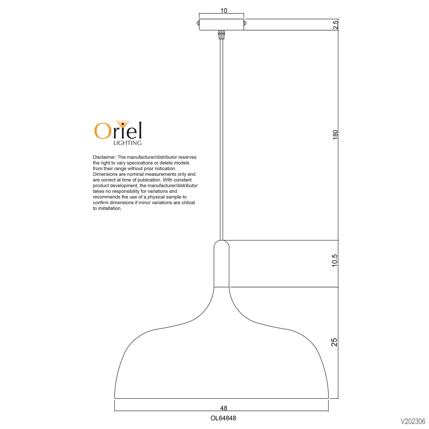 Malt.48 Single Pendant Matt White