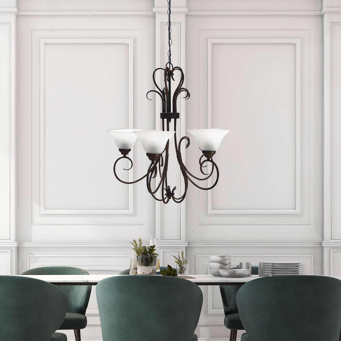 Gaston 5LT Up Pendant Bronze