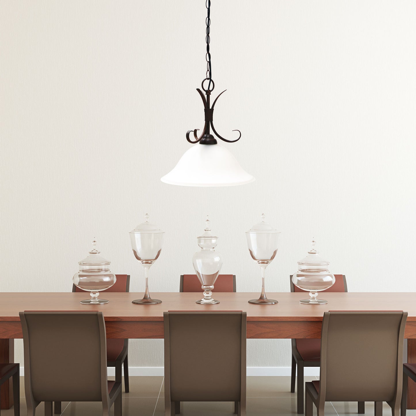 Gaston 1LT Single Pendant Bronze
