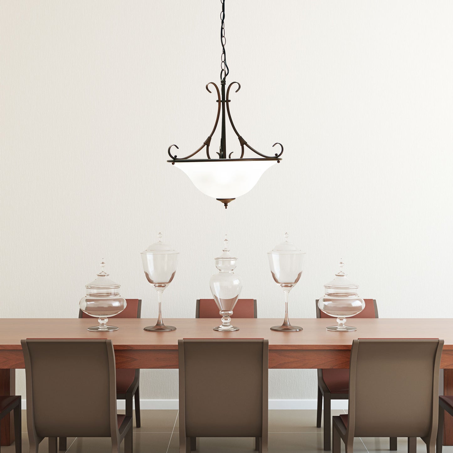 Gaston 3LT Single Pendant Bronze
