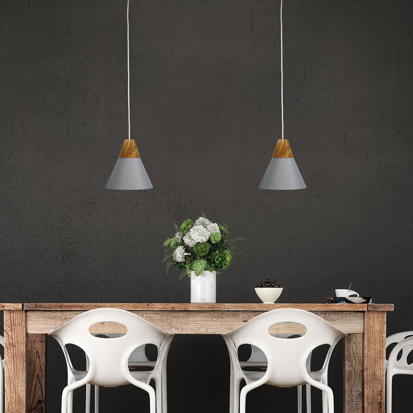 Trigo.20 Single Pendant Matt Grey
