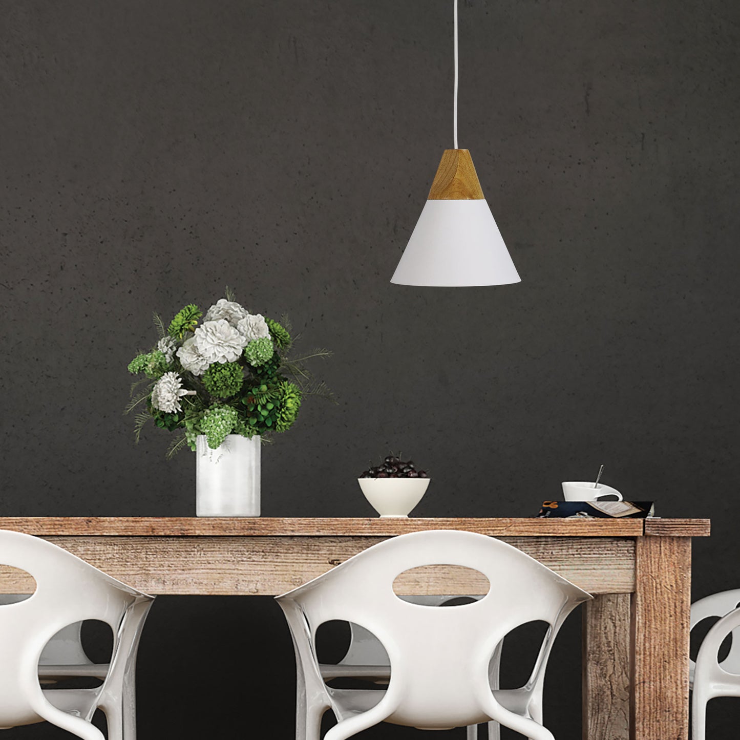 Trigo.20 Single Pendant Matt White