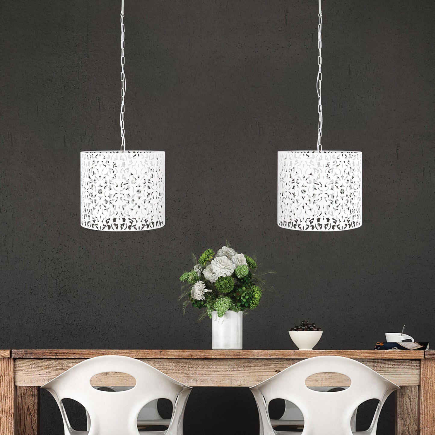 Vicky 35 1LT Pendant Matt White E27