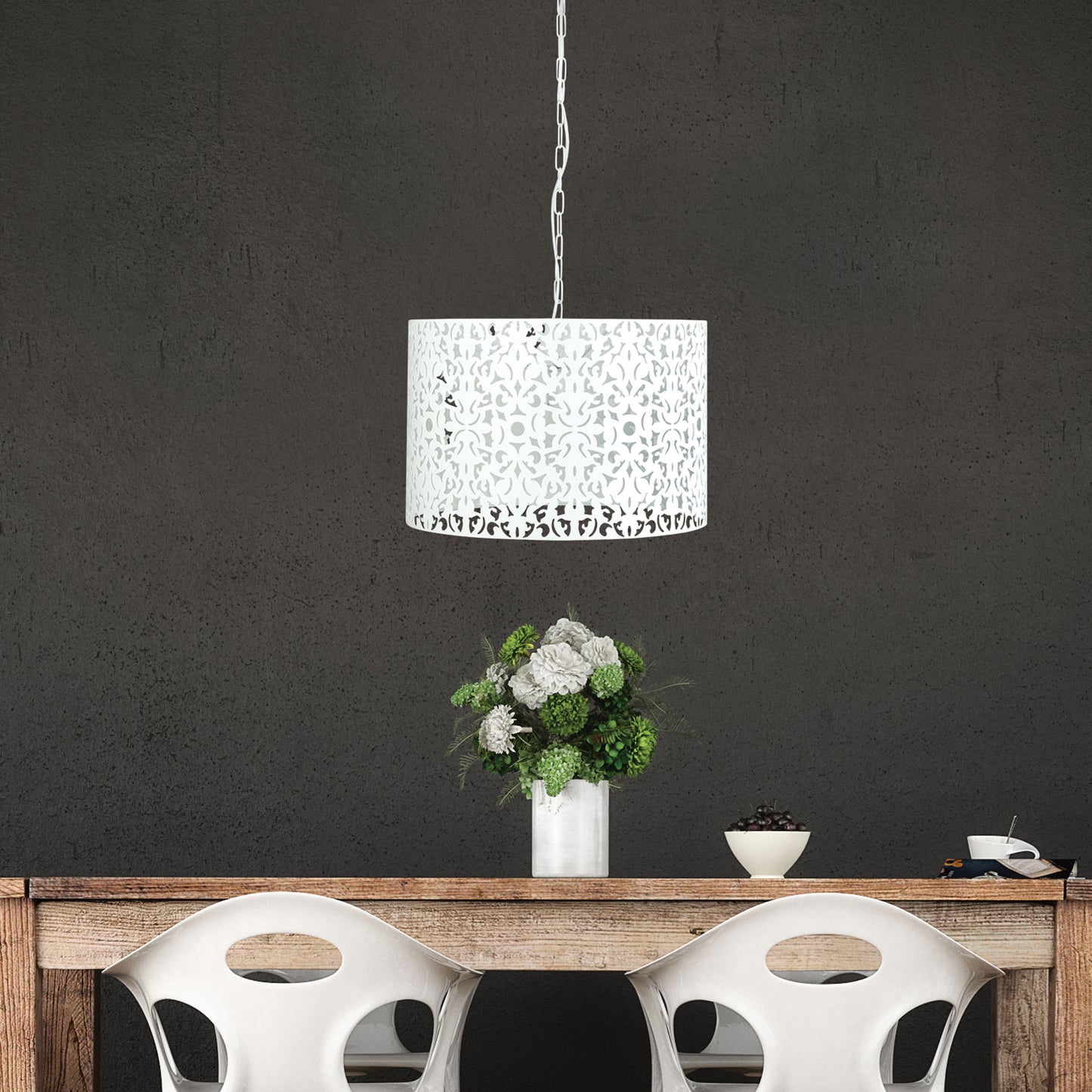 Vicky 45 1LT Pendant Matt White E27