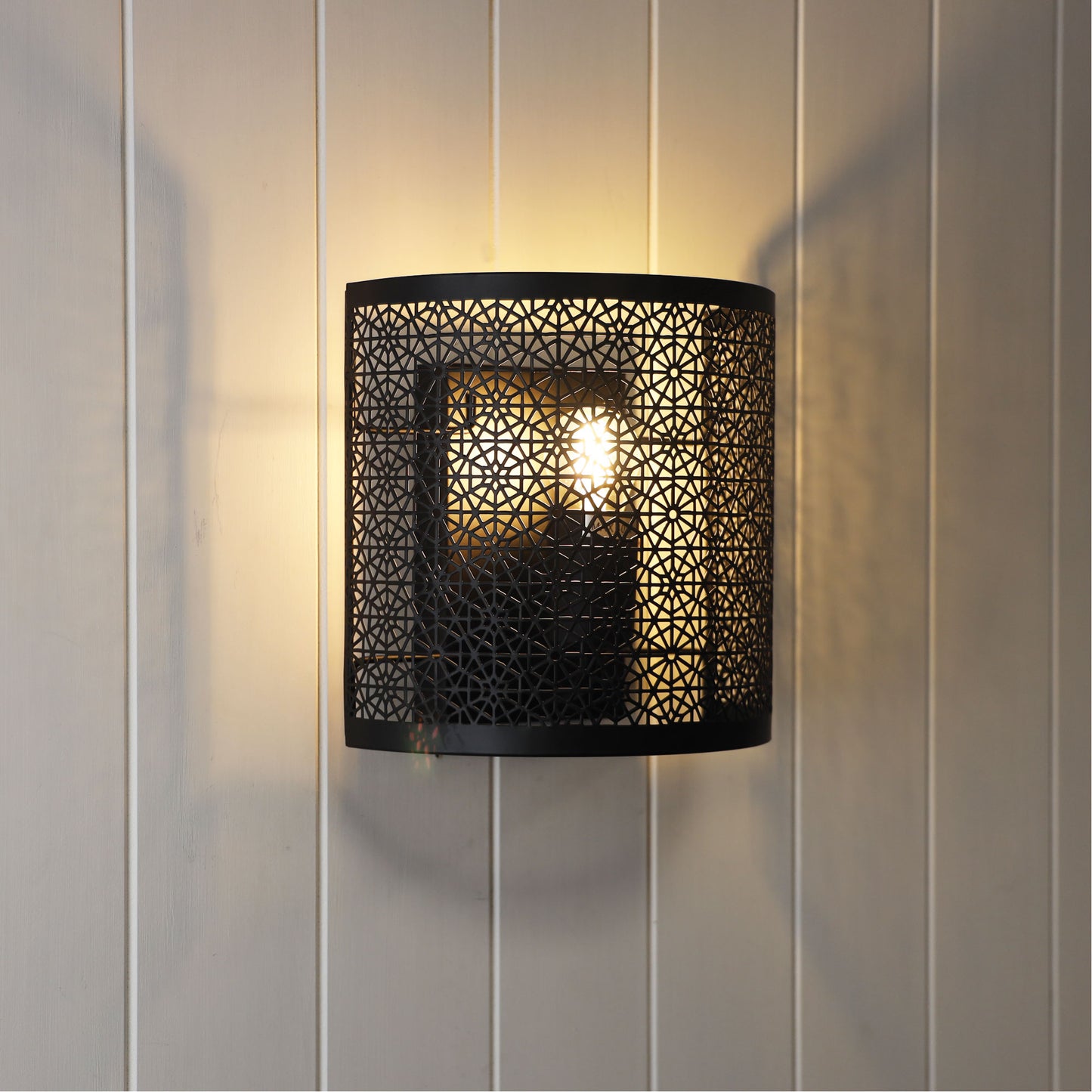 Bastia Wall Light Black Laser Cut