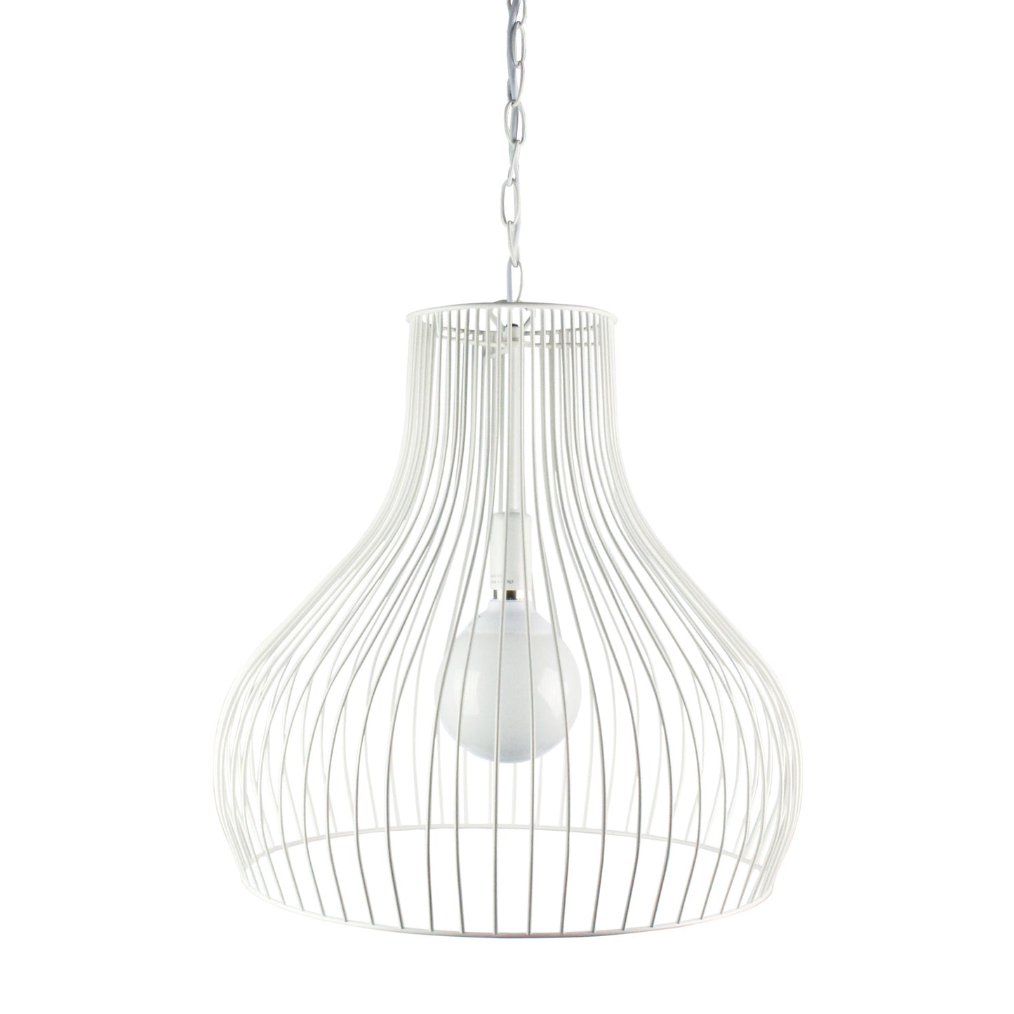 Gabby Wire Single Pendant White