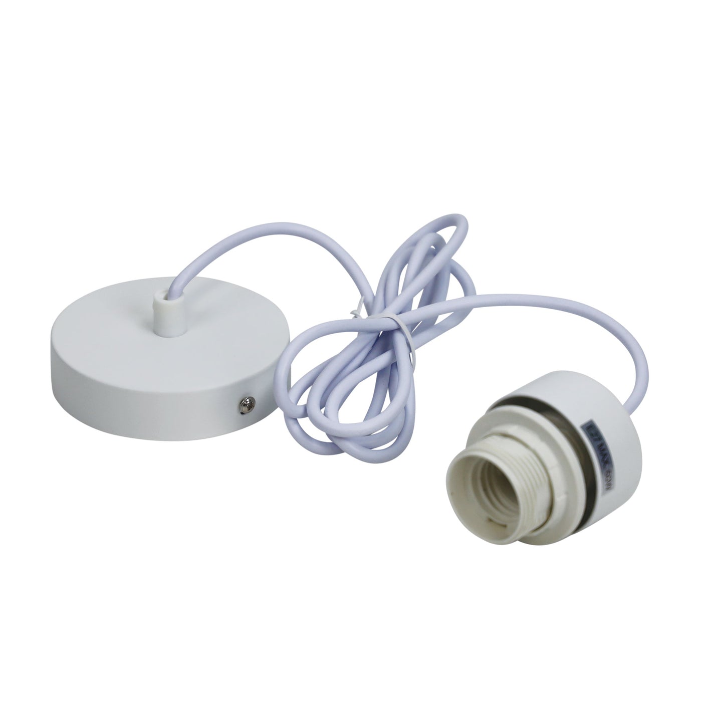Parti Cord Suspension White W/ White Flex E27