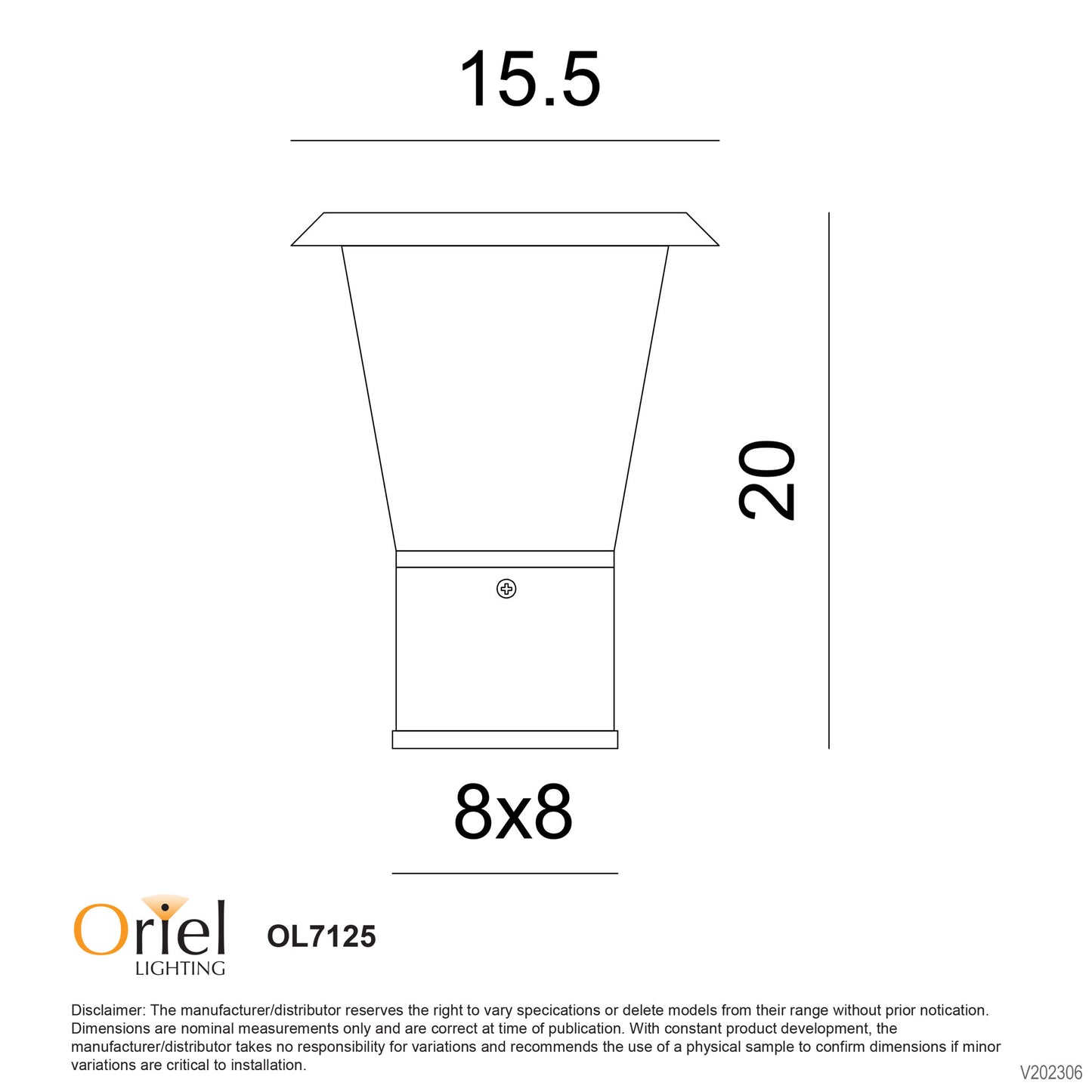 Oblik Pillar Mount Outdoor Light Black