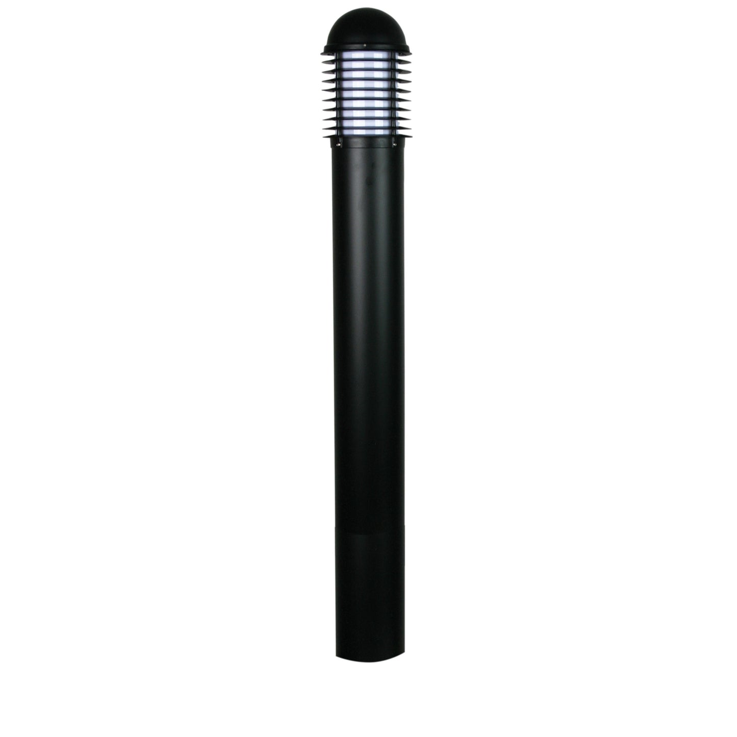 Velika Louvred Cast Bollard E27 Black Ip44