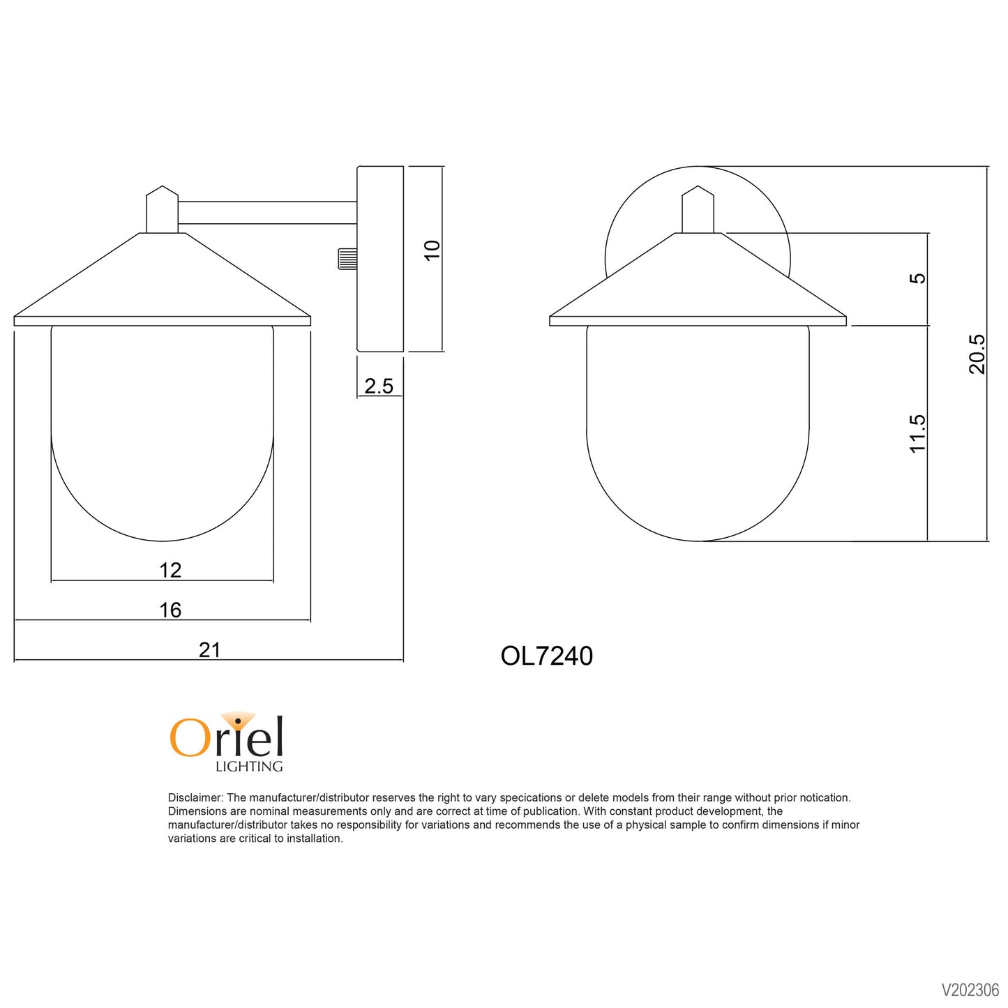 Monza Outdoor Wall Light Black
