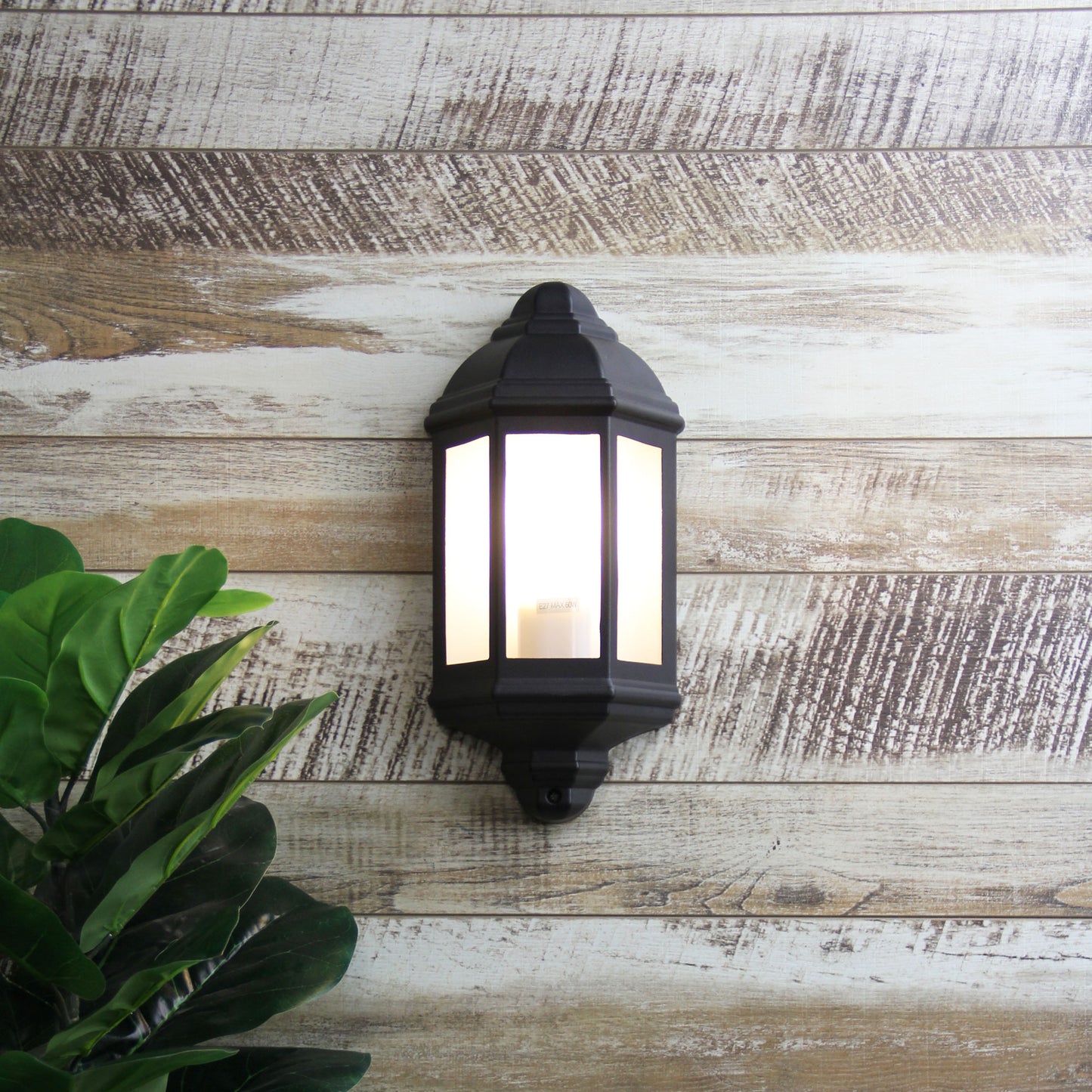Fenchurch Flush Wall Light Black