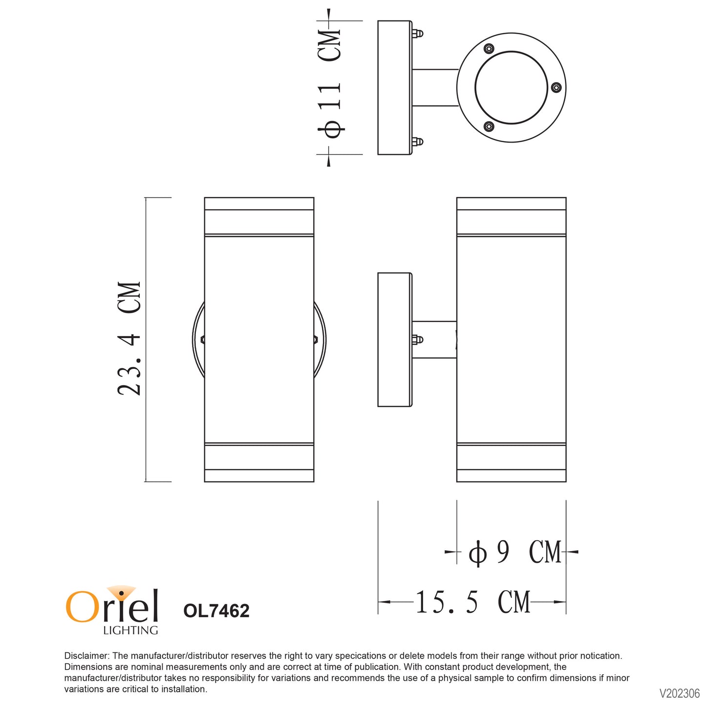 Tove Up/Down GU10 Outdoor Wall Light Black