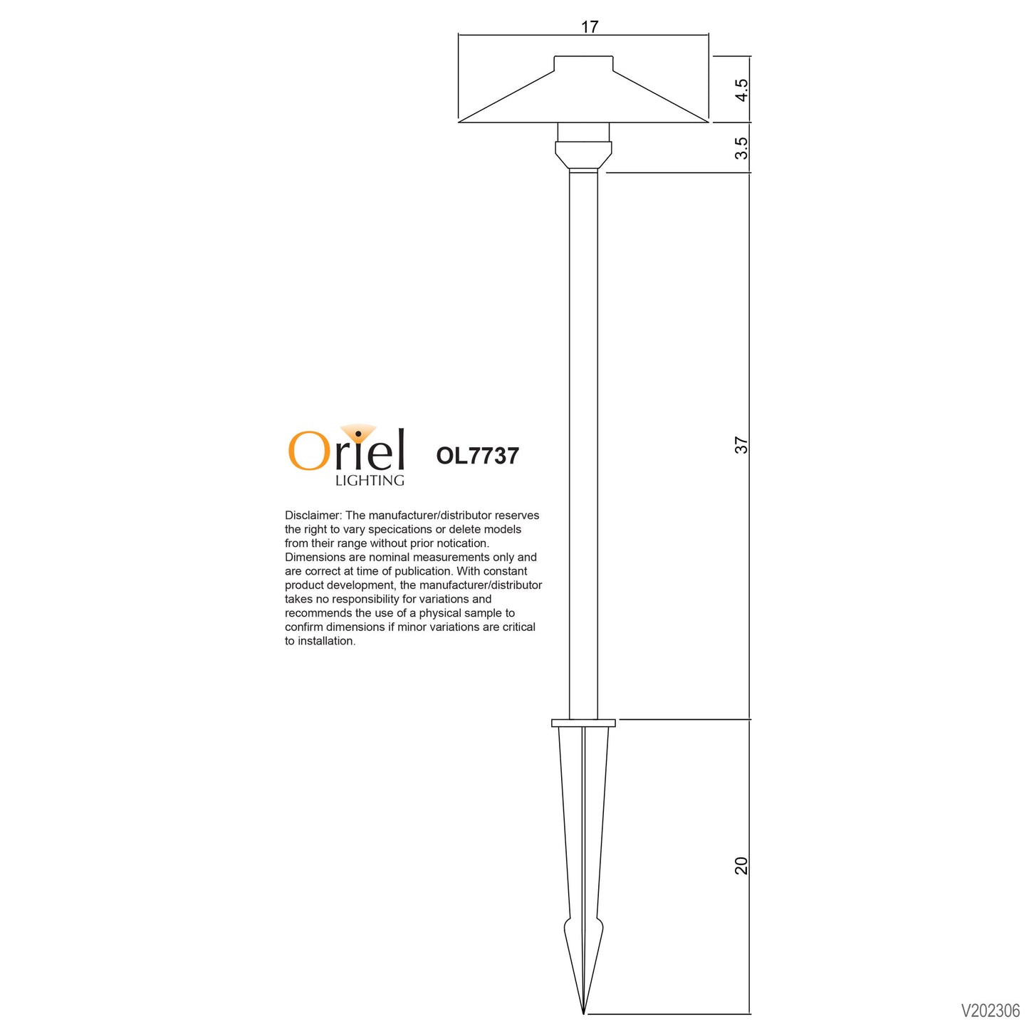 Goya 160 12v Black Aluminium Path Light
