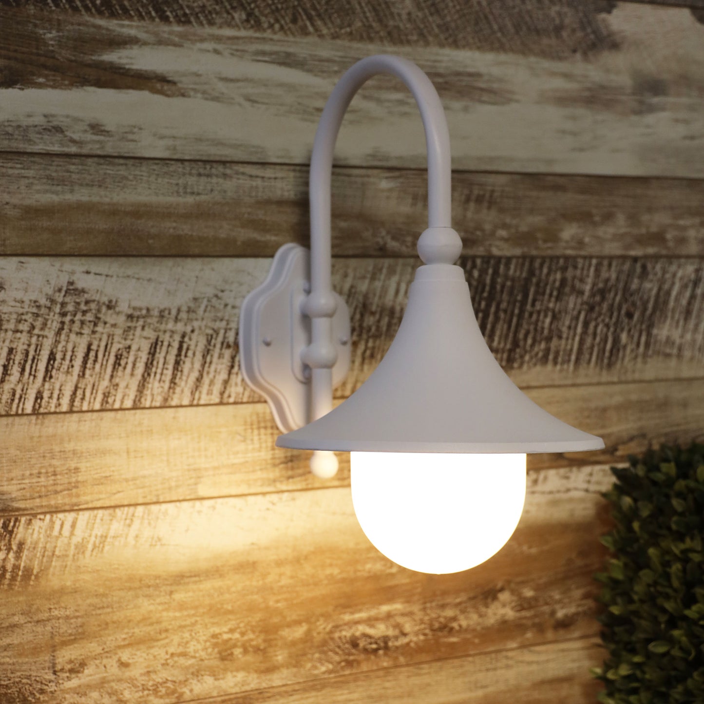 Moca Outdoor Wall Light White & Opal