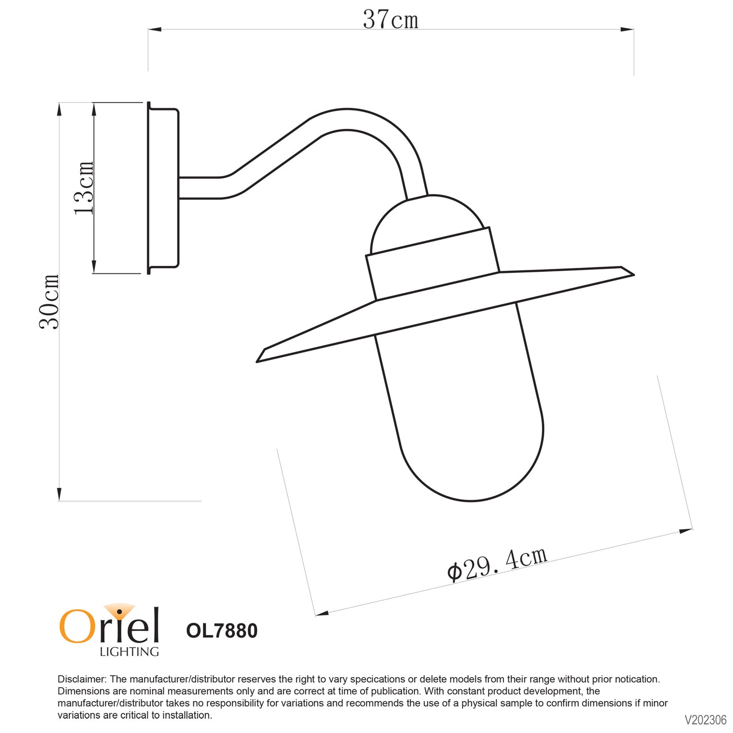 Alley Outdoor Wall Light Sandy White