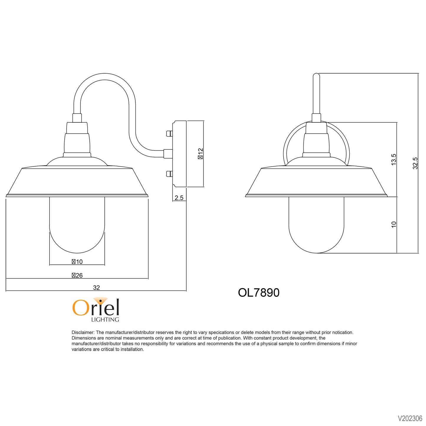 Hudson Barn Style Outdoor Light White