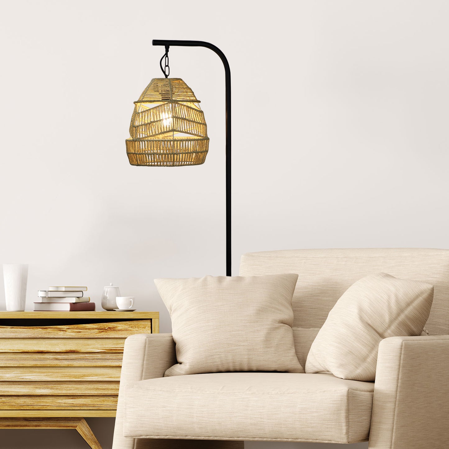 Jess Floor Lamp Base Only Black E27