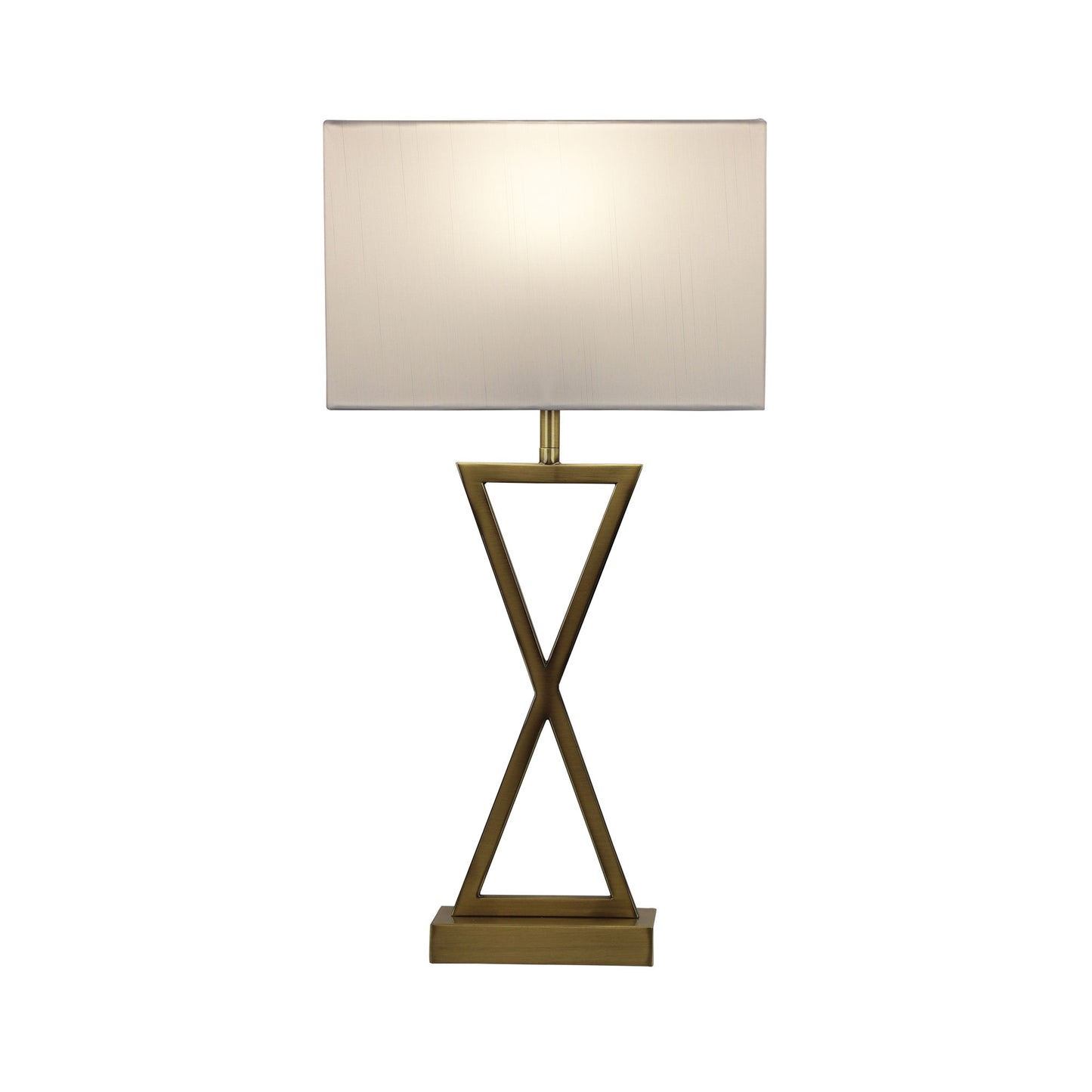 Kizz Table Lamp Antique Brass Complete W/Shade
