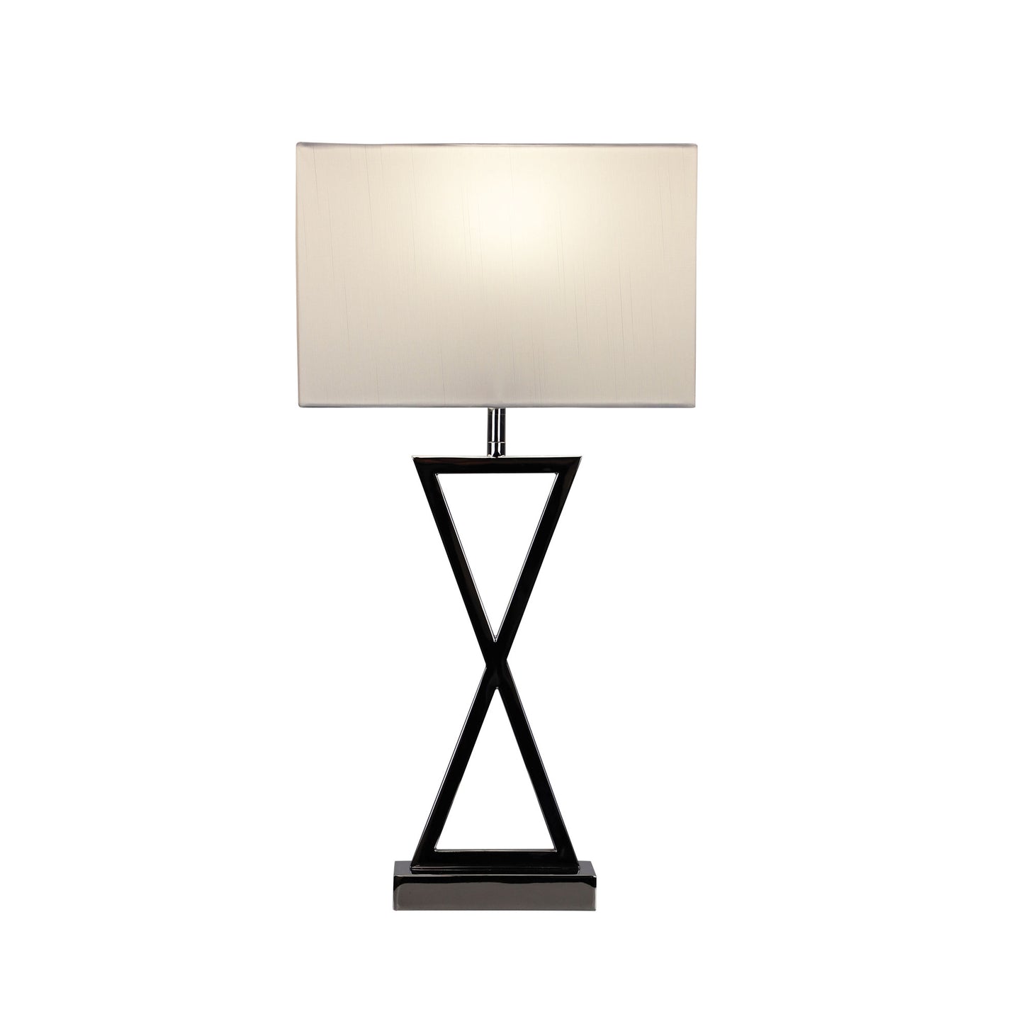 Kizz Table Lamp Chrome Complete W/Shade
