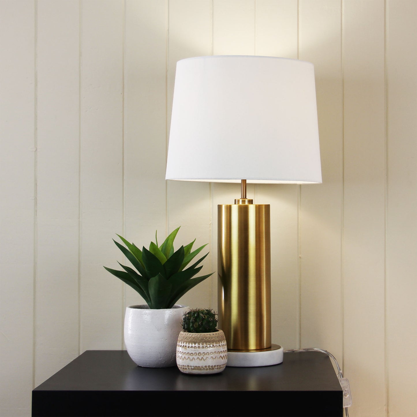 Savona Antique Brass Complete Table Lamp