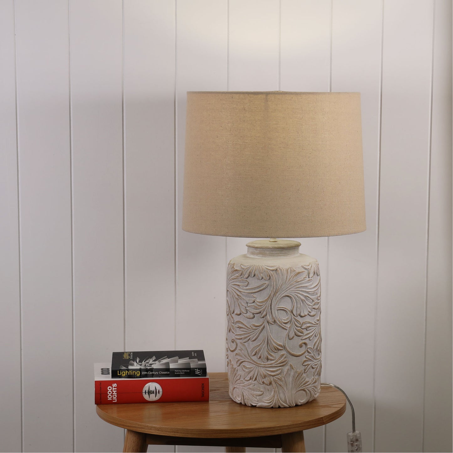 Andorra White Washed Table Lamp