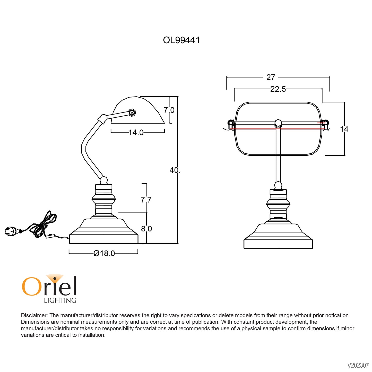 Bankers Lamp Brass Plate (Switched)
