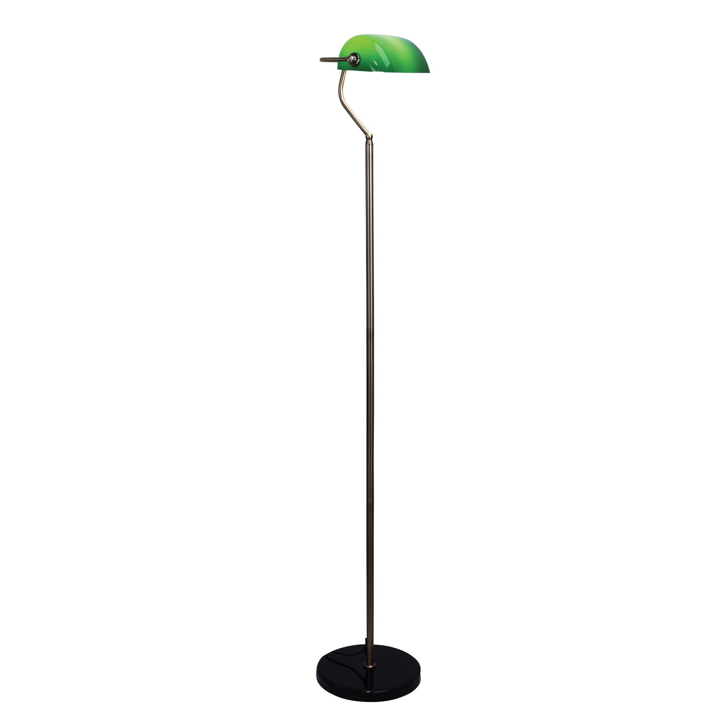 Bankers Floor Lamp Antique Brass (Switched)