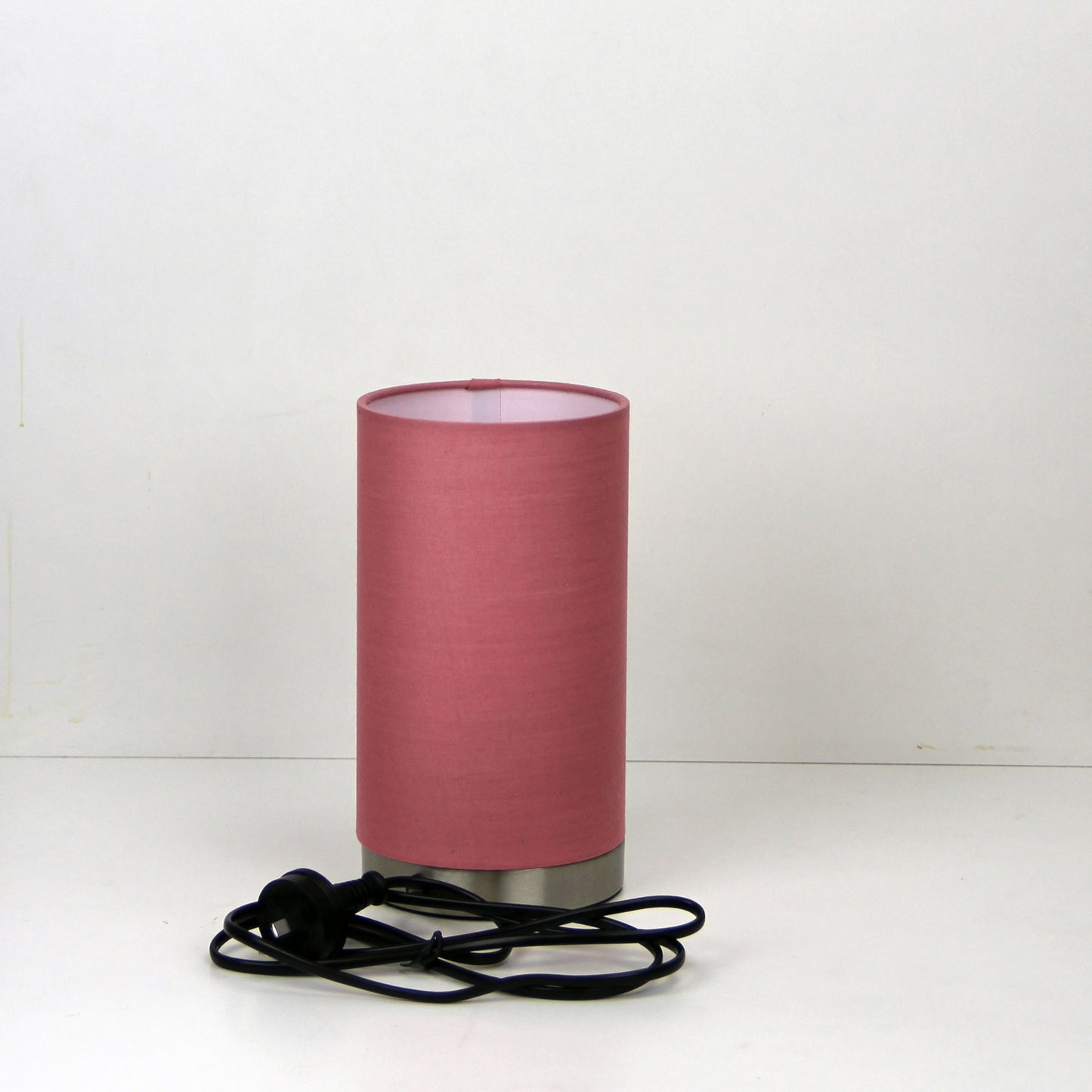 Mantel Touch Lamp W/ Blush Shade On-Off