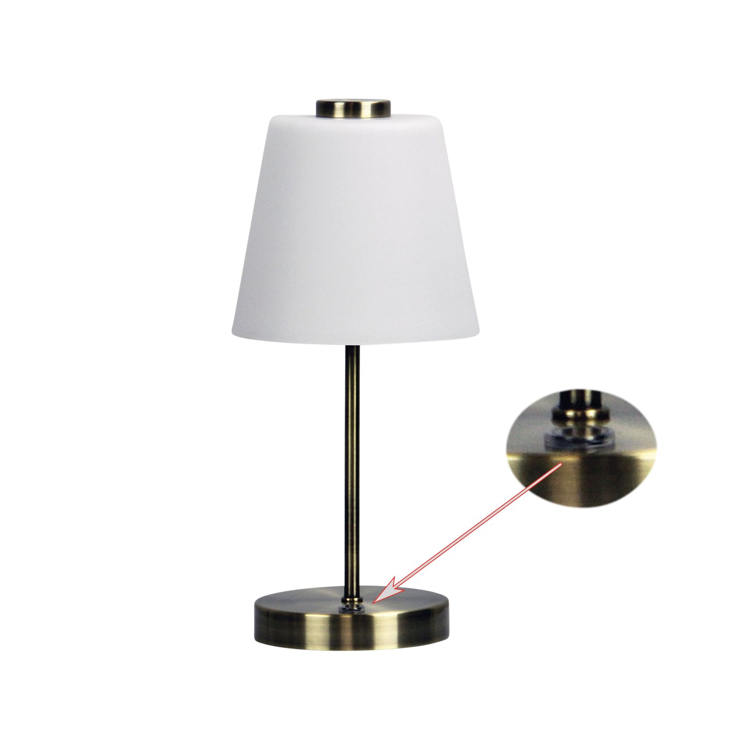 Erik Touch Lamp Antique Brass 3-Stage Touch