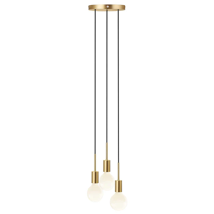 Paco Pendant 3-Susp. Brass Metal 3*E27