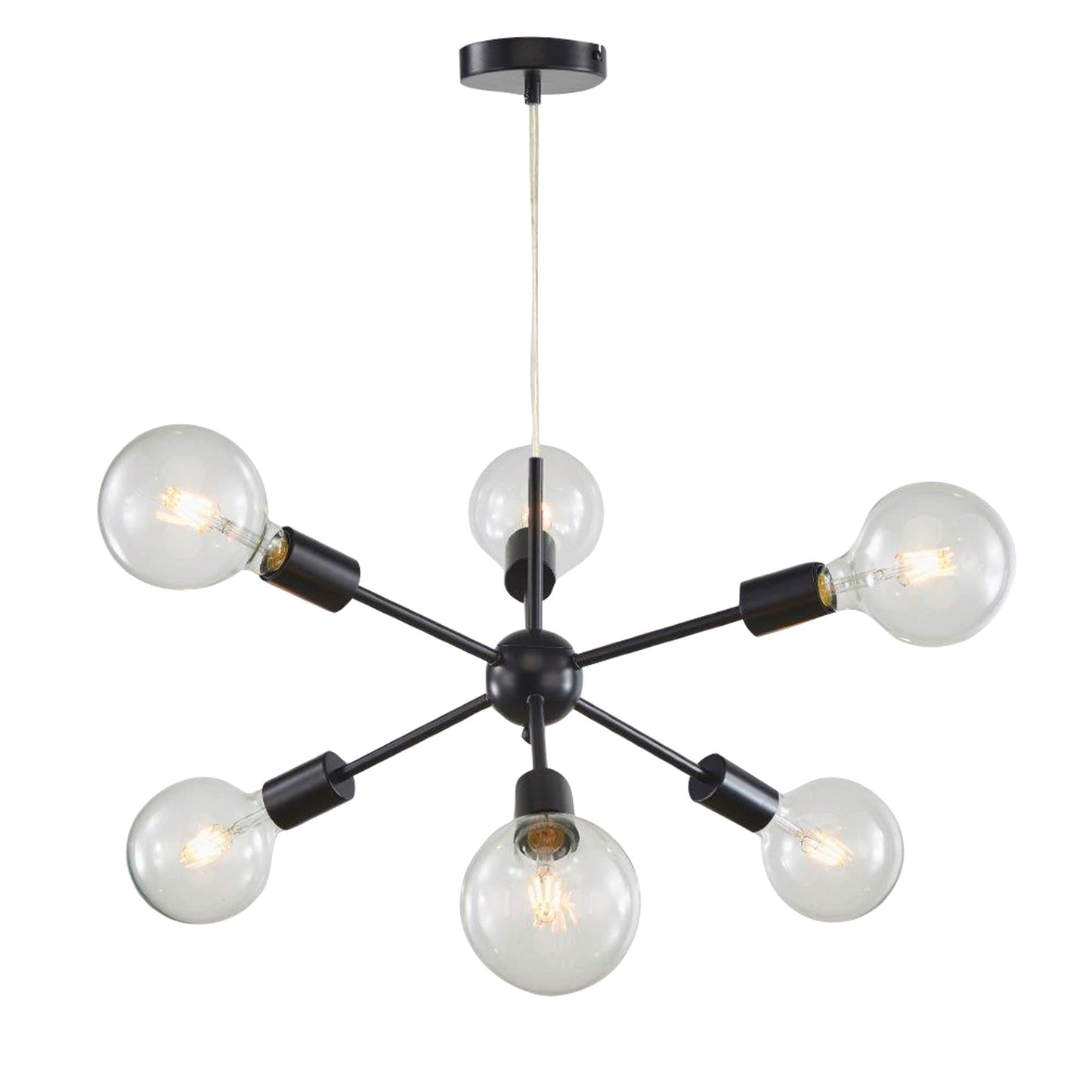 Sputnik.6 Six Light Pendant Black